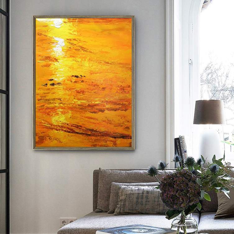 scenic sunset beach orange design 4